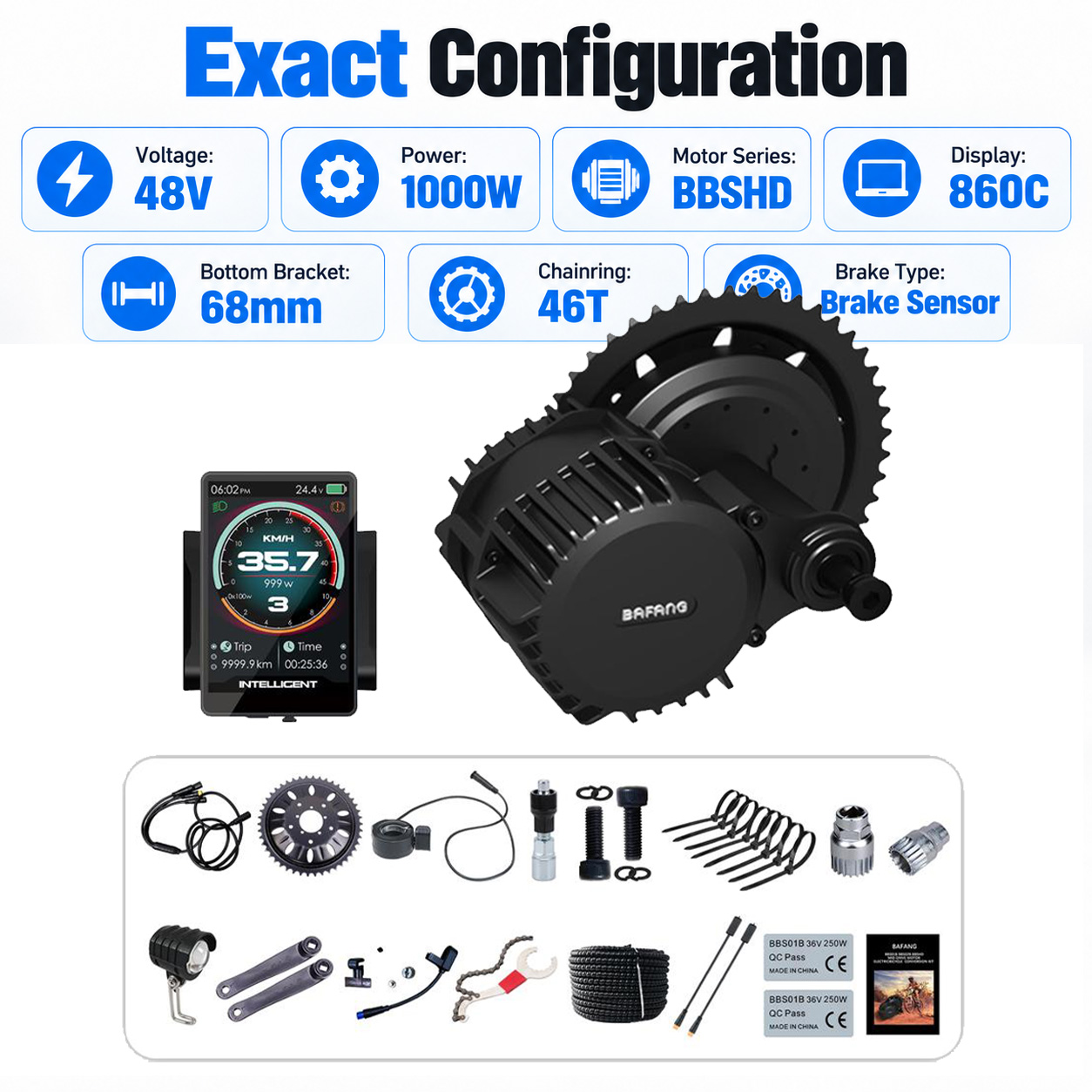 Kit motore centrale BAFANG 48V - Mid Drive Conversion Kit 1000W recensione e prezzo